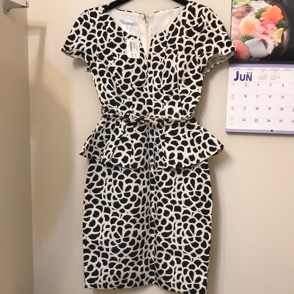 Oscar de la renta peplum dress